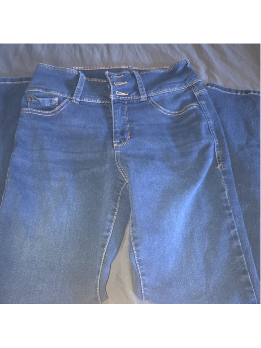Women's Curve Appeal High Rise Skinny Jeans Blue Size 4